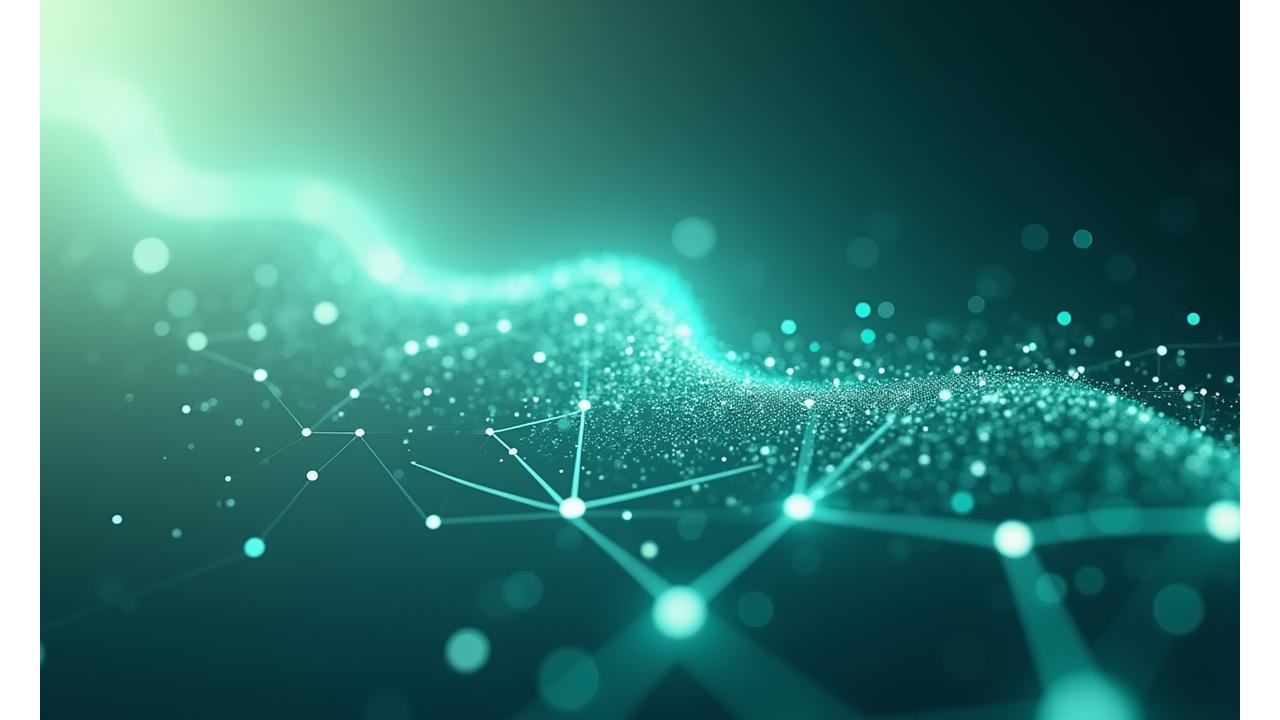Abstract imagery representing secure data flow and privacy