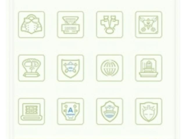 Illustration of various cybersecurity compliance badges and seals
