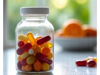 Family-sized bottle of daily multivitamins